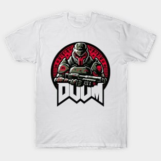 Doom Guy Transparent Logo T-Shirt